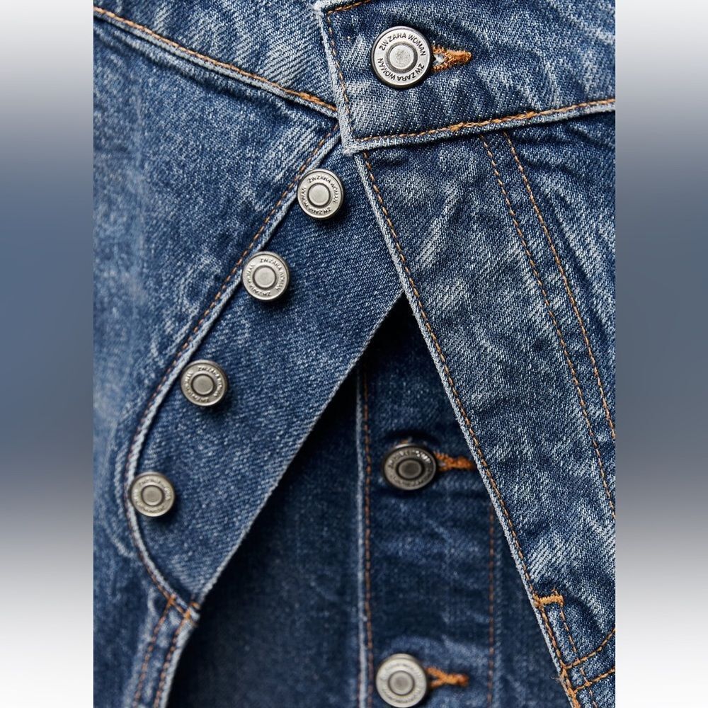 Zara ZW DENIM DRESS - Picture 9 of 10